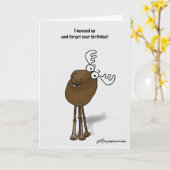 ムースの誕生日が遅れている カード (黄色い花)