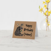 ムースの誕生日カード カード (黄色い花)