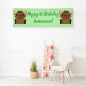 ムースの誕生日パーティー グリーン 横断幕 (インサイチュ)