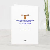 ムースの頭のバームーセバ親愛! カード (裏面)