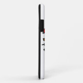 ムースは冬はスケートで滑る |背景色 Case-Mate iPhoneケース (裏面/右)