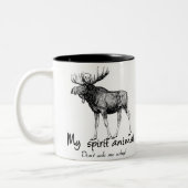 ムースは私の霊性動物だ。自然恋人 ツートーンマグカップ (左)