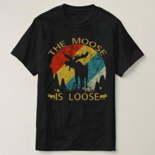 ムースは緩いヴィンテージ Tシャツ