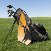 ムースアットサンセット – オリジナルワイルドライフアート ゴルフタオル (グリーン)