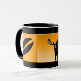 ムースアットサンセット – オリジナルワイルドライフアート マグカップ