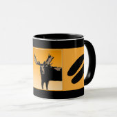 ムースアットサンセット – オリジナルワイルドライフアート マグカップ (正面右)