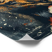 ムースアメリカ国旗のヴィンテージ ポスター (角)