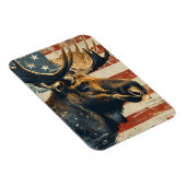 ムースアメリカ国旗のヴィンテージ マグネット (右側)