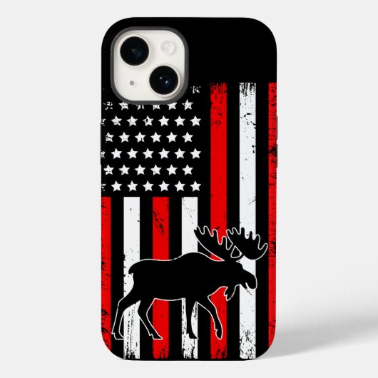 ムースアメリカ国旗 Case-Mate iPhoneケース (裏面)
