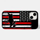 ムースアメリカ国旗 Case-Mate iPhoneケース (裏面 (横))
