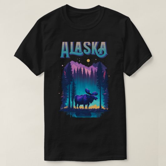ムースアラスカバケーションムースアラスカユーコンムース Tシャツ (デザイン正面)