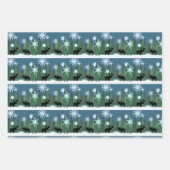 ムースアンドエルクウィンターホリデーラッピング紙 ラッピングペーパーシート (正面)