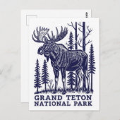 ムースイングランドテトン国立公園 ポストカード (正面/裏面)