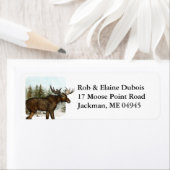 ムースインザスノウヴィンテージフォレストホリデイ ラベル (インサイチュ)