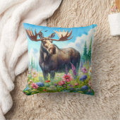 ムースインフラワーズコットン装飾用クッション クッション (ブランケット)