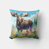 ムースインフラワーズコットン装飾用クッション クッション (正面)