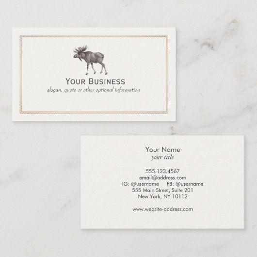 ムースウィルダネススポーツマンの名刺 名刺 (正面/裏面)