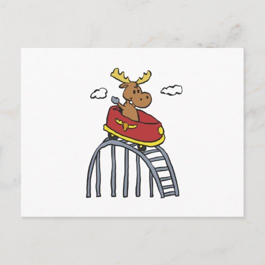 ムースオンローラーコースター |背景色の選択 ポストカード (正面)