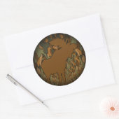 ムースカモフラージギフトと招待状 ラウンドシール (封筒)