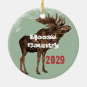ムースカントリークリスマスフォトオーナメント セラミックオーナメント (裏面)