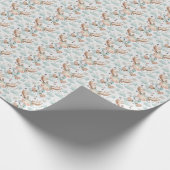 ムースキュートベビーパステルウォーターカラーパターン ラッピングペーパー (角)