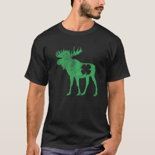 ムースギフトセントパトリックの日シャムロッククローバーアイルランド Tシャツ