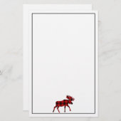 ムースクラシックレッドブラックプレイド 便箋 (正面/裏面)