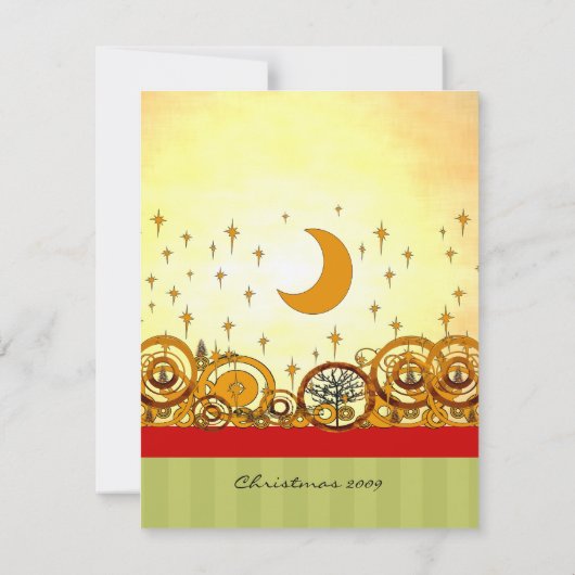 ムースクリスマスディナー招待状&パーティー招待状 招待状 (裏面)