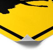 ムースクロッシング高速道路の標識 ポスター (角)