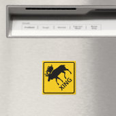 ムースクロッシング高速道路の標識 マグネット (インサイチュ (食洗機))