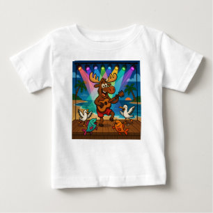 ムースサイドストーリー – キッズ用ミュージカルビーチTシャツ ベビーTシャツ