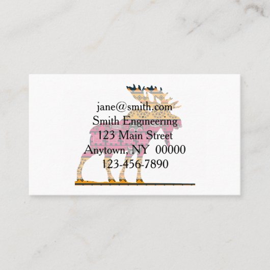 ムースシルエットカラー 名刺 (正面)