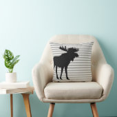 ムースシルエットストライプパターン装飾用クッション クッション (椅子)