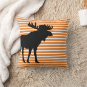 ムースシルエットストライプパターン装飾用クッション クッション (ブランケット)