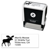 ムースシルエット野生動物差出人住所 セルフインキングスタンプ (インサイチュ)
