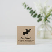 ムースシルエット |野生生物のアウトドア スクエア名刺 (スタンド正面)