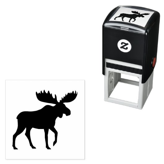 ムースシルエット |野生生物 |野生動物 セルフインキングスタンプ (インサイチュ)