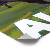 ムースシーン – アラスカ州デナリ国立公園 ポスター (角)