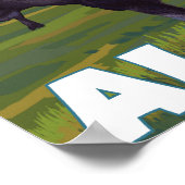 ムースシーン – ダウソン,アラスカ ポスター (角)