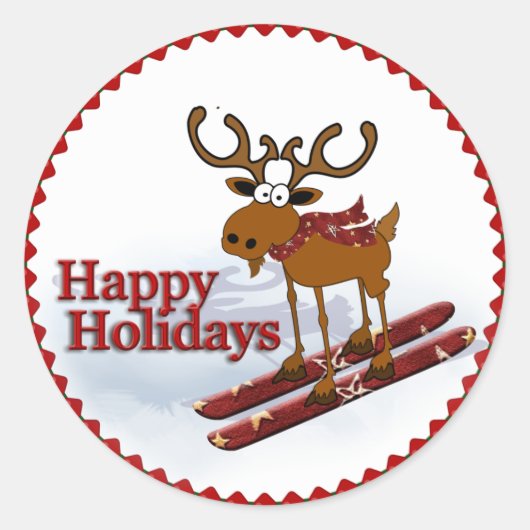 ムーススキーステッカー ラウンドシール (正面)