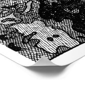 ムーススケッチイン白黒 ポスター (角)