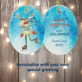 ムーススケーおもしろいターコロラドクリスマス セラミックオーナメント