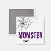 ムースターパープルドリッピングフォントスパイダーウェブ マグネット (正面/裏面)