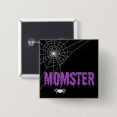 ムースターパープルドリッピングフォントスパイダーウェブ 缶バッジ (正面&裏面)