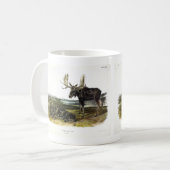 ムースディアー（ムース – Alces alces）by Audubon コーヒーマグカップ (正面左)