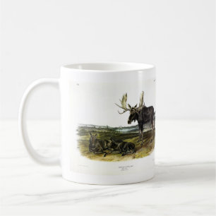 ムースディアー(ムース – Alces alces)by Audubon コーヒーマグカップ