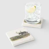 ムースディアー（ムース – Alces alces）by Audubon ストーンコースター (横)