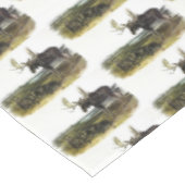 ムースディアー（ムース – Alces alces）by Audubon テーブルクロス (アングル)