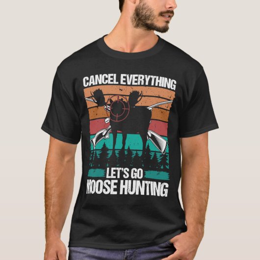 ムースハンターレトロキャンセルオールウェイズムーズ Tシャツ (正面)
