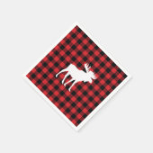 ムースバッファローチェックウィルダネスキャビン スタンダードカクテルナプキン (角)